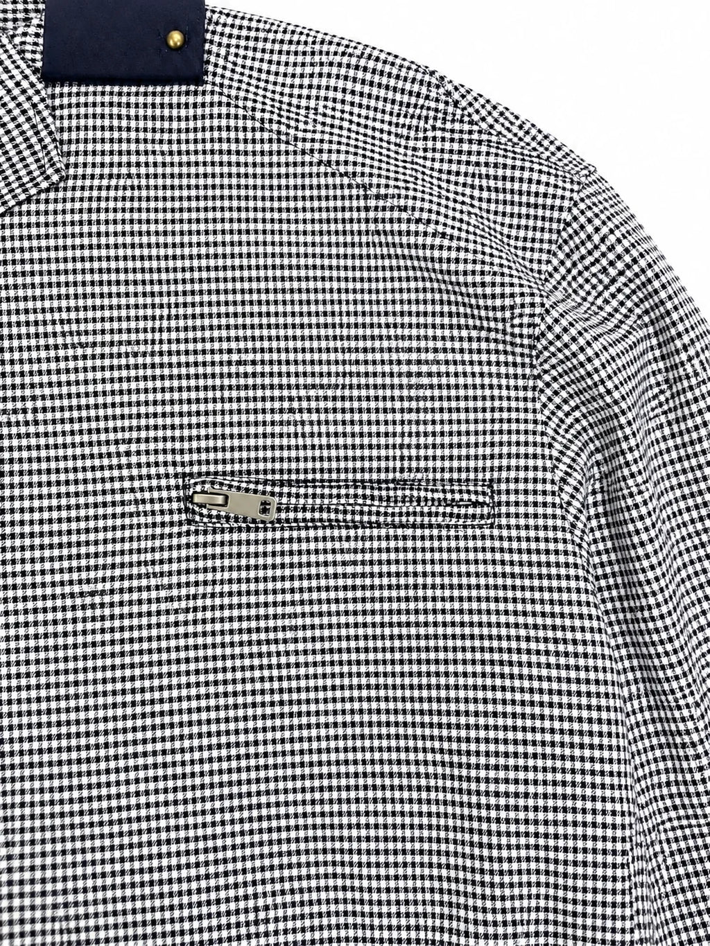 Men’s Short Sleeve Shirt – Relaxed Fit – Gingham – Black & White
