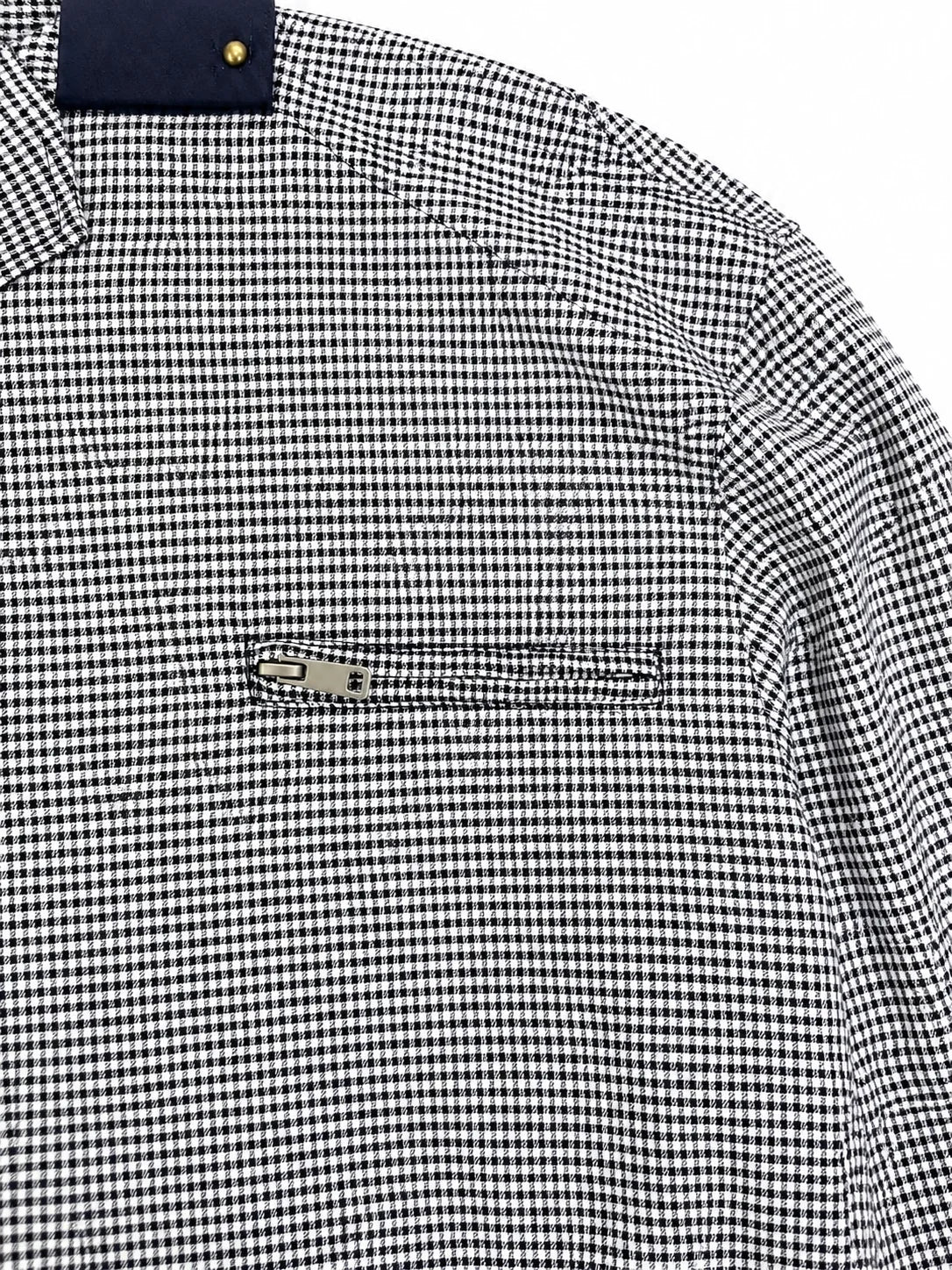Men’s Short Sleeve Shirt – Relaxed Fit – Gingham – Black & White