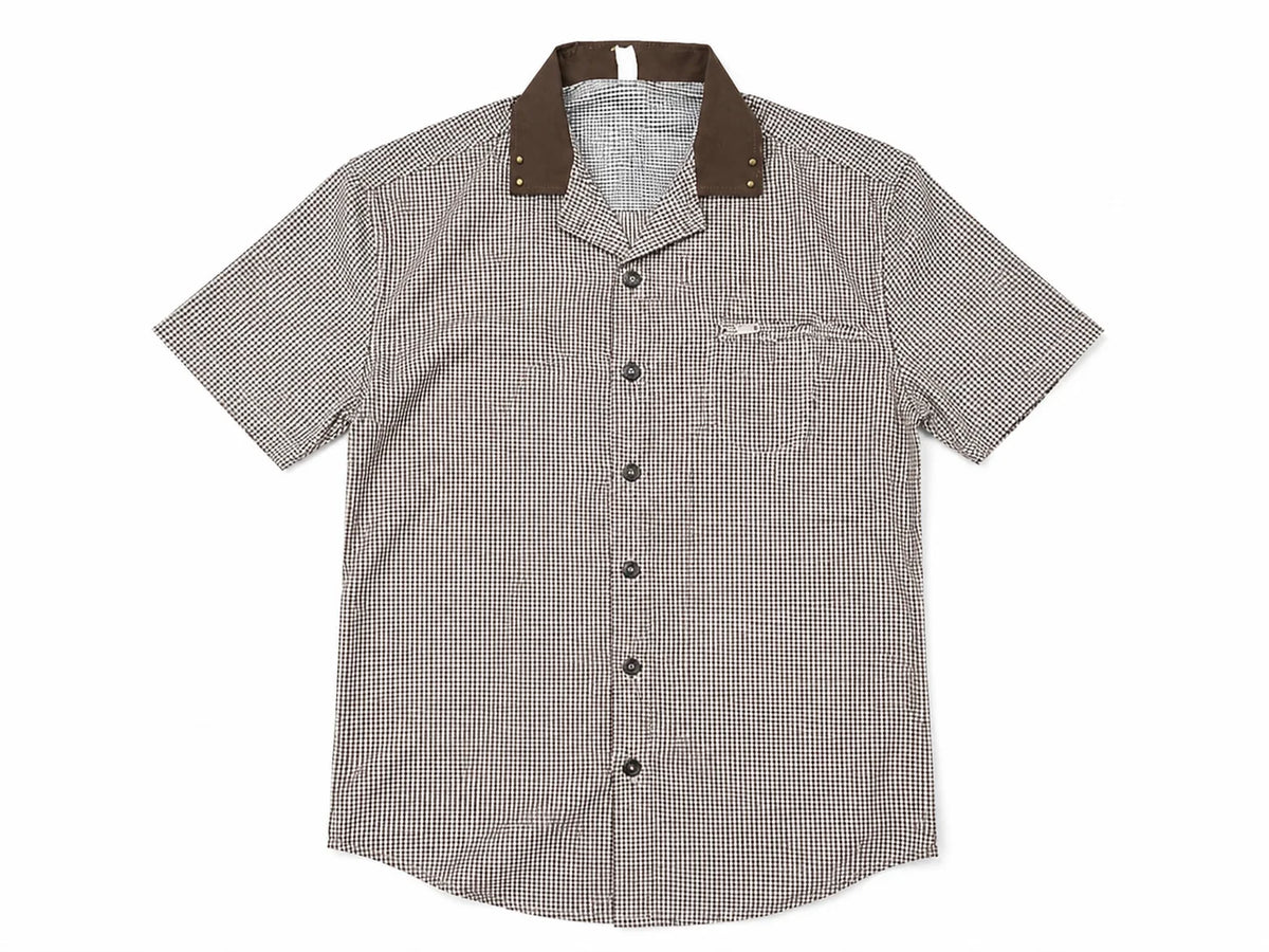 Men’s Short Sleeve Shirt – Relaxed Fit – Gingham – Black & White