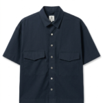 Men's Overshirt – Regular Fit Utility Style – Cotton Blend – Navy Blue