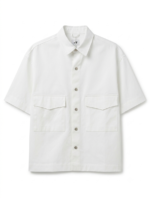 Short Sleeve Utility Shirt – Oversized – Cotton – White
