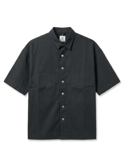 Short Sleeve Utility Shirt – Snap Button Casual Overshirt with Dual Chest Pockets