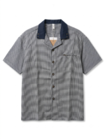 Men's short sleeve gingham shirt featuring a contrast collar, relaxed fit, and lightweight breathable fabric. A versatile everyday essential for casual and smart-casual wear.